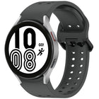 Diplopore Button Quick Release Silicone Watch Band, For Samsung Galaxy Watch 4 40 / 44mm, For Samsung Galaxy Watch 4 Classic 42 / 46mm - DealBuddy