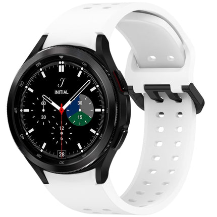Diplopore Button Quick Release Silicone Watch Band, For Samsung Galaxy Watch 4 40 / 44mm, For Samsung Galaxy Watch 4 Classic 42 / 46mm - DealBuddy