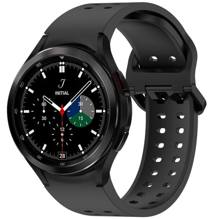 Diplopore Button Quick Release Silicone Watch Band, For Samsung Galaxy Watch 4 40 / 44mm, For Samsung Galaxy Watch 4 Classic 42 / 46mm - DealBuddy