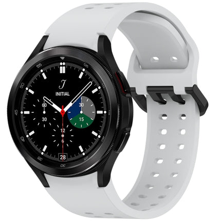 Diplopore Button Quick Release Silicone Watch Band, For Samsung Galaxy Watch 4 40 / 44mm, For Samsung Galaxy Watch 4 Classic 42 / 46mm - DealBuddy