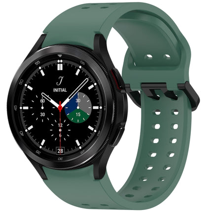 Diplopore Button Quick Release Silicone Watch Band, For Samsung Galaxy Watch 4 40 / 44mm, For Samsung Galaxy Watch 4 Classic 42 / 46mm - DealBuddy