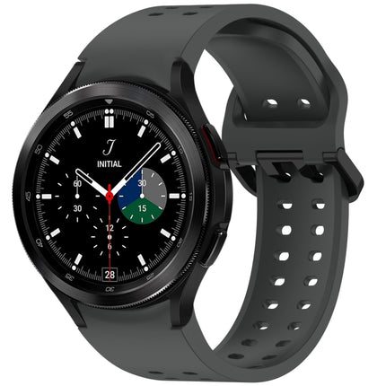 Diplopore Button Quick Release Silicone Watch Band, For Samsung Galaxy Watch 4 40 / 44mm, For Samsung Galaxy Watch 4 Classic 42 / 46mm - DealBuddy