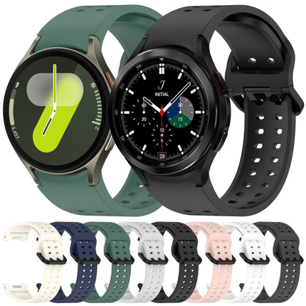 Diplopore Button Quick Release Silicone Watch Band, For Samsung Galaxy Watch 4 40 / 44mm, For Samsung Galaxy Watch 4 Classic 42 / 46mm - DealBuddy