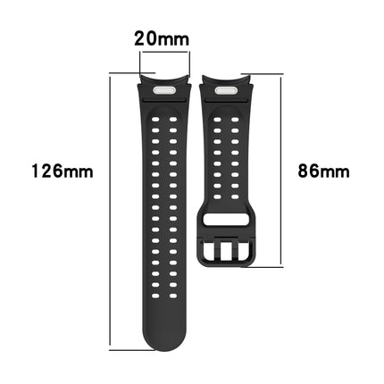 Diplopore Button Quick Release Silicone Watch Band, For Samsung Galaxy Watch 4 40 / 44mm, For Samsung Galaxy Watch 4 Classic 42 / 46mm - DealBuddy