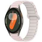 Dual Color Magnetic Buckle Silicone Watch Band, For Samsung Galaxy Watch 7 40 / 44mm - DealBuddy