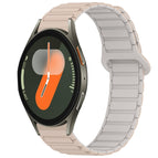 For Samsung Galaxy Watch 7 40 / 44mm / Milk Tea+Rocky White