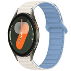 For Samsung Galaxy Watch 7 40 / 44mm / White+Blue