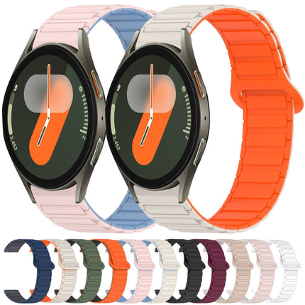 Dual Color Magnetic Buckle Silicone Watch Band, For Samsung Galaxy Watch 7 40 / 44mm - DealBuddy