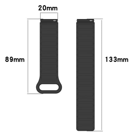 Dual Color Magnetic Buckle Silicone Watch Band, For Samsung Galaxy Watch 7 40 / 44mm - DealBuddy