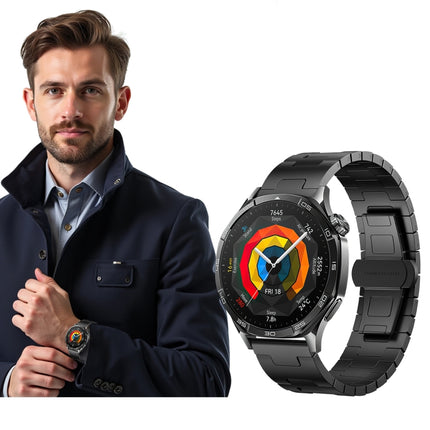 Titanium Alloy 22mm Metal Watch Band, For Samsung Galaxy Gear S3 Frontier, For Samsung Galaxy Watch 3 45mm, For Samsung Galaxy Gear S3 Classic, For Samsung Galaxy Watch 46mm - DealBuddy