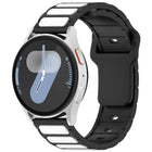 Two Color I-Shaped Silicone Watch Band, For Samsung Galaxy Watch 20mm, For Samsung Galaxy Watch 22mm - DealBuddy