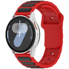 Two Color I-Shaped Silicone Watch Band, For Samsung Galaxy Watch 20mm, For Samsung Galaxy Watch 22mm - DealBuddy