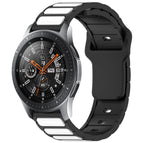 For Samsung Galaxy Watch 22mm / Black + White