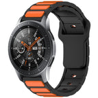 For Samsung Galaxy Watch 22mm / Black + Orange