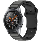 For Samsung Galaxy Watch 22mm / Black + Gray