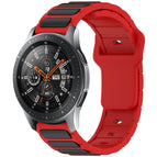 For Samsung Galaxy Watch 22mm / Red + Black