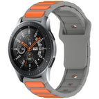 For Samsung Galaxy Watch 22mm / Gray + Orange
