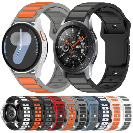 Two Color I-Shaped Silicone Watch Band, For Samsung Galaxy Watch 20mm, For Samsung Galaxy Watch 22mm - DealBuddy