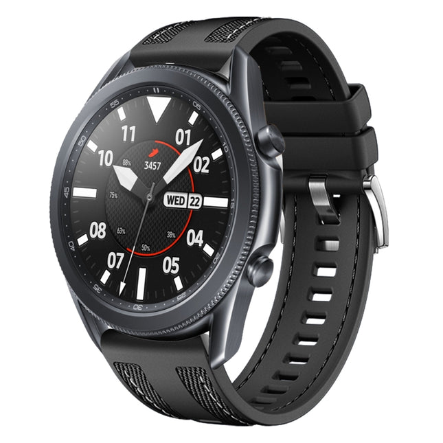 Push Connector 22mm Hybrid Nylon Silicone Watch Band