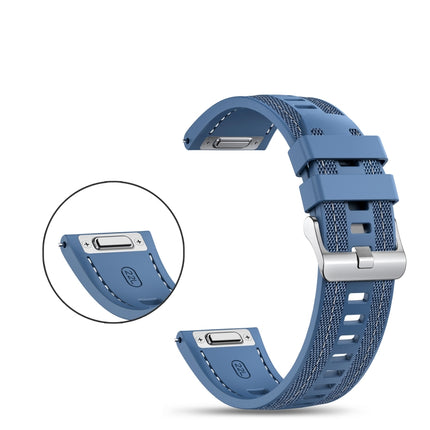 Push Connector 22mm Hybrid Nylon Silicone Watch Band