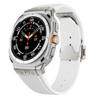 Titanium Connector Silver Buckle Silicone Watch Band