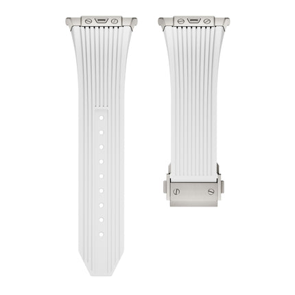Titanium Connector Silver Buckle Silicone Watch Band, For Samsung Galaxy Watch Ultra 47mm / Ultra 2025 - DealBuddy