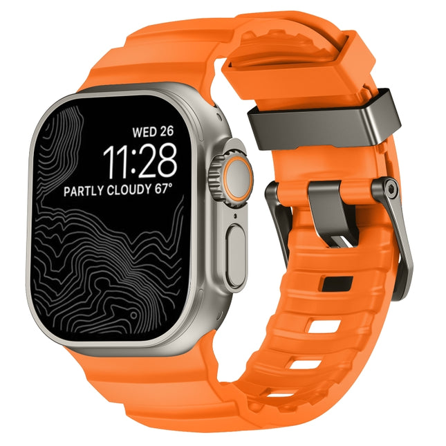 Wild Path Grey Buckle Thickened Silicone Watch Band