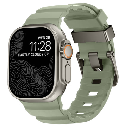 Wild Path Grey Buckle Thickened Silicone Watch Band, For Apple Watch 46mm / 49mm / 45mm / 44mm - DealBuddy