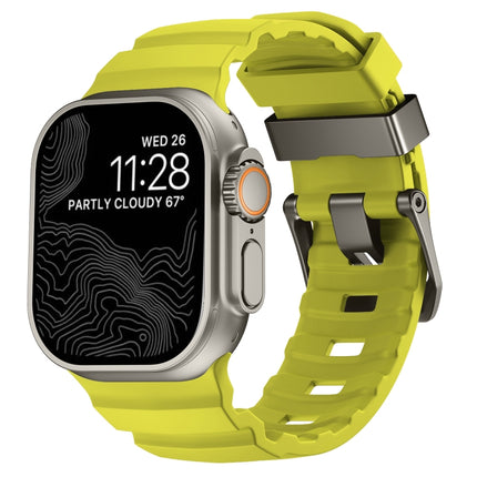 Wild Path Grey Buckle Thickened Silicone Watch Band, For Apple Watch 46mm / 49mm / 45mm / 44mm - DealBuddy