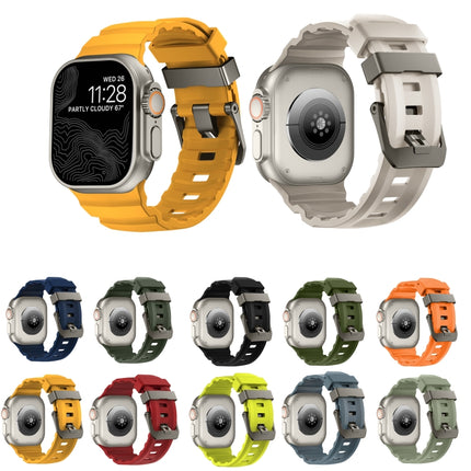 Wild Path Grey Buckle Thickened Silicone Watch Band, For Apple Watch 46mm / 49mm / 45mm / 44mm - DealBuddy