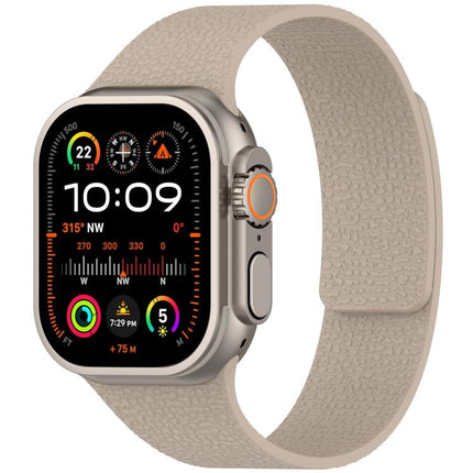 Litchi Texture Magnetic Silicone Watch Band