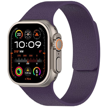 Litchi Texture Magnetic Silicone Watch Band