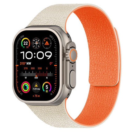 Litchi Texture Magnetic Silicone Watch Band