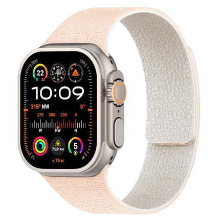 Litchi Texture Magnetic Silicone Watch Band