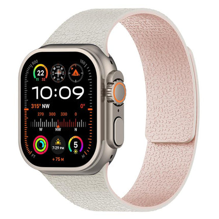 Litchi Texture Magnetic Silicone Watch Band