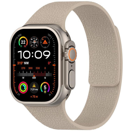 Litchi Texture Magnetic Silicone Watch Band