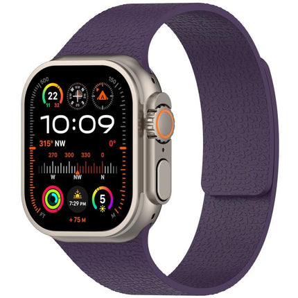 Litchi Texture Magnetic Silicone Watch Band