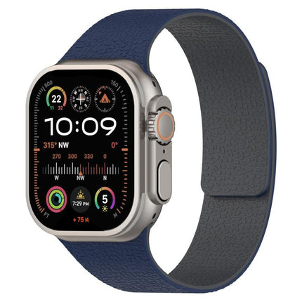 Litchi Texture Magnetic Silicone Watch Band