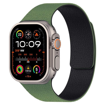 Litchi Texture Magnetic Silicone Watch Band