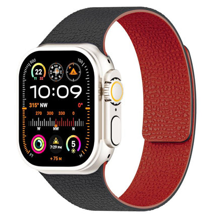 Litchi Texture Magnetic Silicone Watch Band
