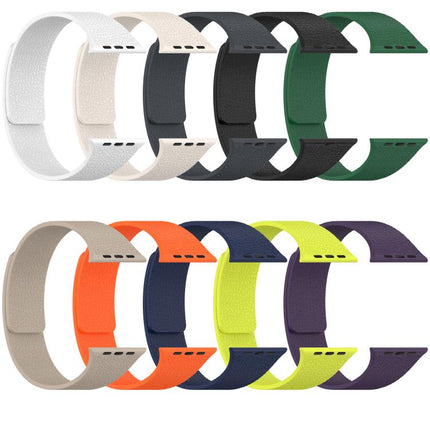 Litchi Texture Magnetic Silicone Watch Band