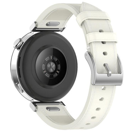 Press Button 22mm Leather Watch Band, For Samsung Galaxy Watch3 45mm - DealBuddy