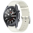 Press Button 22mm Leather Watch Band, For Samsung Galaxy Watch3 45mm - DealBuddy
