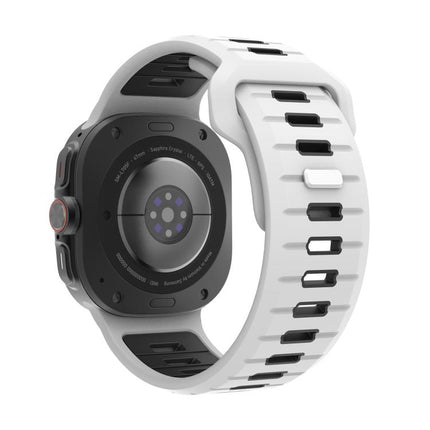 Two Color Reverse Buckle Silicone Watch Band, For Samsung Galaxy Watch Ultra 47mm / Ultra 2025 - DealBuddy