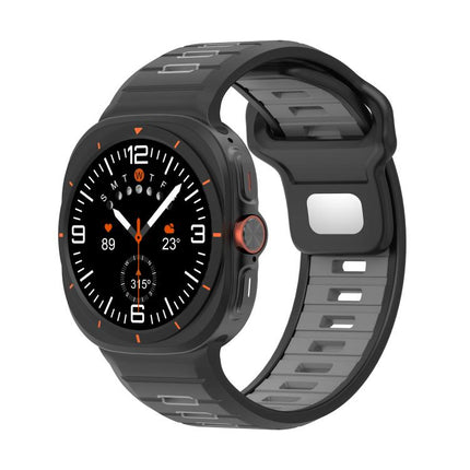 Two Color Reverse Buckle Silicone Watch Band, For Samsung Galaxy Watch Ultra 47mm / Ultra 2025 - DealBuddy
