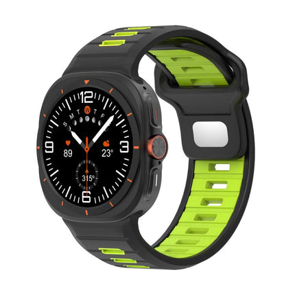 Two Color Reverse Buckle Silicone Watch Band, For Samsung Galaxy Watch Ultra 47mm / Ultra 2025 - DealBuddy