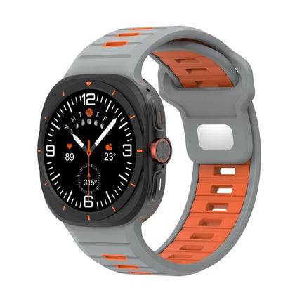 Two Color Reverse Buckle Silicone Watch Band, For Samsung Galaxy Watch Ultra 47mm / Ultra 2025 - DealBuddy