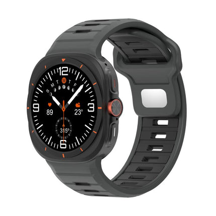 Two Color Reverse Buckle Silicone Watch Band, For Samsung Galaxy Watch Ultra 47mm / Ultra 2025 - DealBuddy