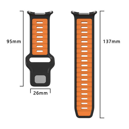 Two Color Reverse Buckle Silicone Watch Band, For Samsung Galaxy Watch Ultra 47mm / Ultra 2025 - DealBuddy