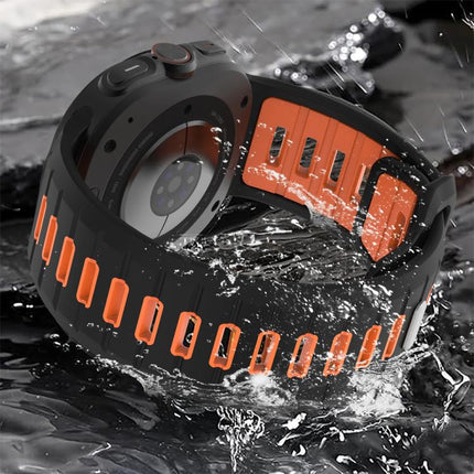 Two Color Reverse Buckle Silicone Watch Band